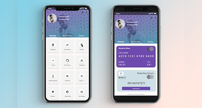 Widerpay App Redesign - Product Design work by Oluwafemi Love - Design Technologist based in Lagos Nigeria