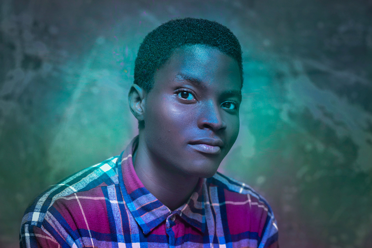 OluwafemiLove' portrait picture with neon colors
